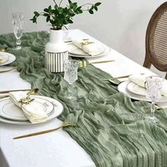 Sage green tablecloth