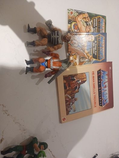 He man action figures and books