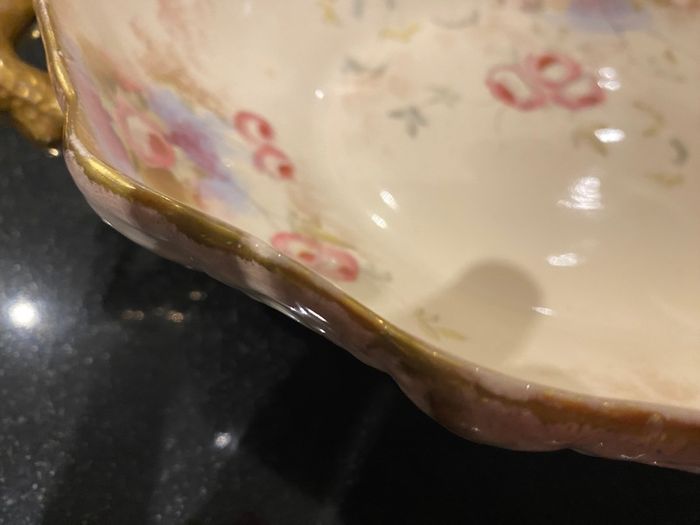 Antique 100 year old  WAA &  Co (adderely) two handled dish