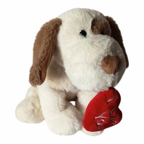 Cute Puppy Dog Holding Heart