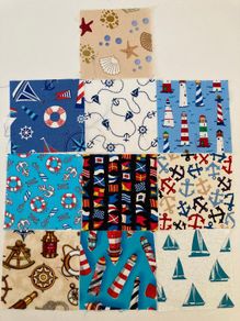 Quilting Fabric Squares- Nautical