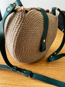 Handmade Jute & Leather Bag women bag