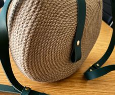 Handmade Jute & Leather Bag women bag