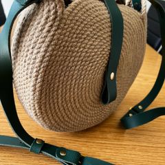 Handmade Jute & Leather Bag women bag
