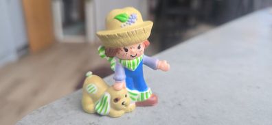 HTF Vintage 1981 AGC Kenner Huckleberry Pie with Pupcake Strawberry Shortcake Mini PVC Doll  Figurine 2" same era as MLP G1 My Little Pony