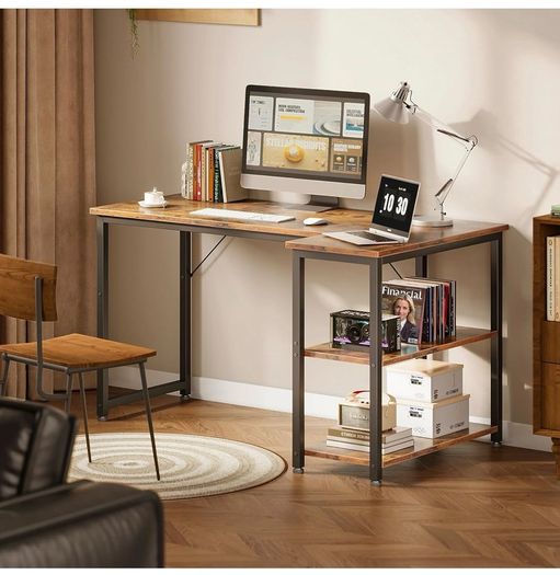 L Shaped Computer Desk, 120x70 cm Corner Desk,