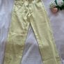 BNWT Boohoo Lemon Yellow High Rise Straight Leg Jeans Size UK 6 Raw Hem Image 8
