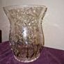 Large hand painted crackle glass candle holder Image 7