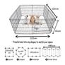 8 Panel Playpen Suitable for Dogs Puppies Cats & Rabbits Foldable Ideal for Indoor/Outdoor use Puppy Play Pen (Small, 8 Panel Light/Lge Door/Black Image 3