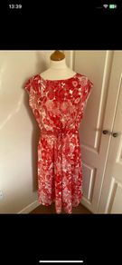 H&M coral/cream dress size 10