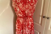 H&amp;M coral/cream dress size 10