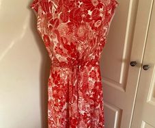 H&M coral/cream dress size 10