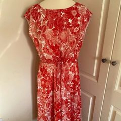 H&M coral/cream dress size 10