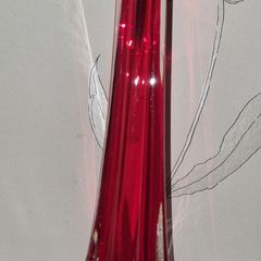 Vase Czech glass art Bohemia