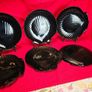 Arcoroc France Coquillage Black Amethyst Glass Serving Plate Scallop Sea Shell Image 10