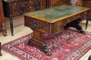 Victorian Oak Library / Writing Table