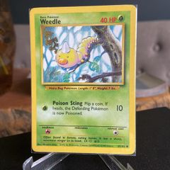 Pokemon Base set Weedle 69/102 Near Mint Condition