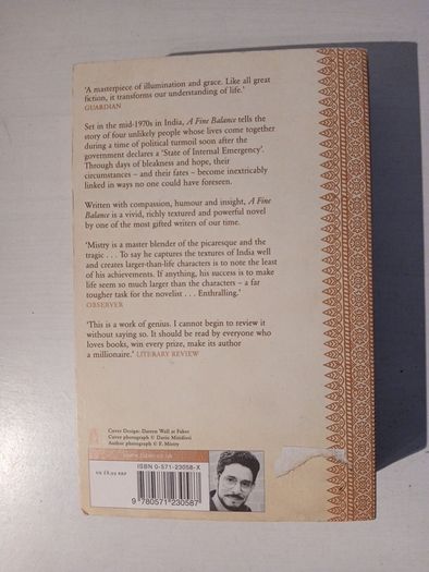 A Fine Balance by Rohinton Mistry