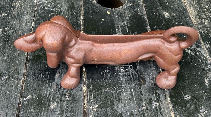 Vintage Cast Iron Sausage Dog Boot Scraper