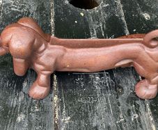 Vintage Cast Iron Sausage Dog Boot Scraper