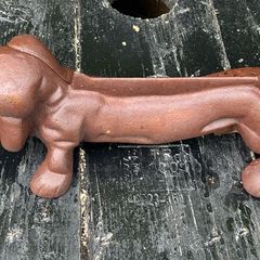 Vintage Cast Iron Sausage Dog Boot Scraper