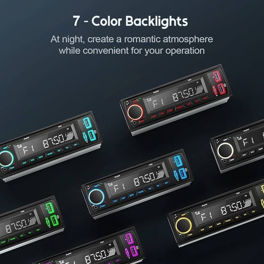 NEW SALE | 7 LED Colors Car Stereo Handsfree Calling Bluetooth 5.0 Car Radio, Stereo & Clock, 4X60W FM Radio