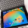 iPad 9th Gen 64GB (2021) with keyboard cover and Apple Pencil Image 3