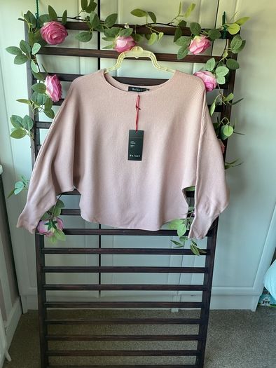 jumper Bnwt dusky pink batwing style jumper size xsmall (uk 8)