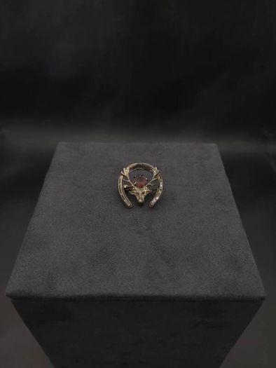 Vintage 925 Sterling Silver Ward Bros Stag & Horseshoe Brooch