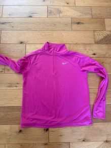 Ladies Pink Nike Zip Top Size L 12-14