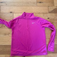 Ladies Pink Nike Zip Top Size L 12-14