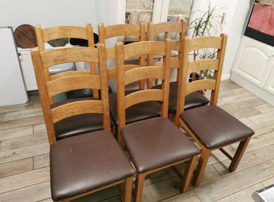Heavy oak chairs
