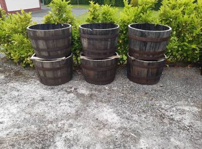 Half barrel planters