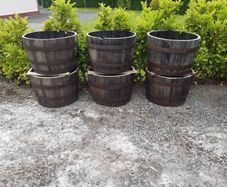 Half barrel planters