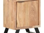 Bedside Cabinet 40x30x50 cm Solid Acacia Wood with Live Edges