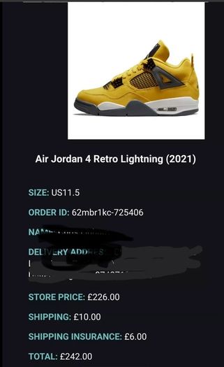 Air Jordan 4 Retro Lightning