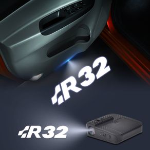 2x R32 Logo Wireless Courtesy Car Door Projector LED Welcome Lights For Mk4 Mk5 Polo Passat Golf 5 4 Touareg Sagitar Decor
