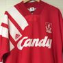 Liverpool Jersey. Official Adidas Mens Home Jersey. Season 1991/1992. Authentic Original From The Time. Not A Modern Day Remake. Image 3