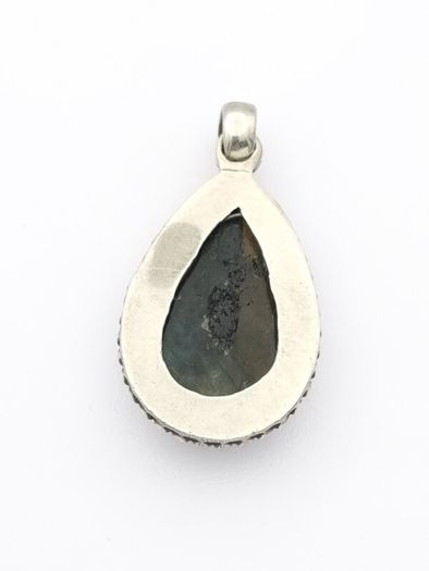Vintage 925 Sterling Silver Labradorite Pendant