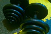 Cast iron dumbbells