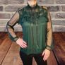 Lace blouse with a bow at the neck Image 8