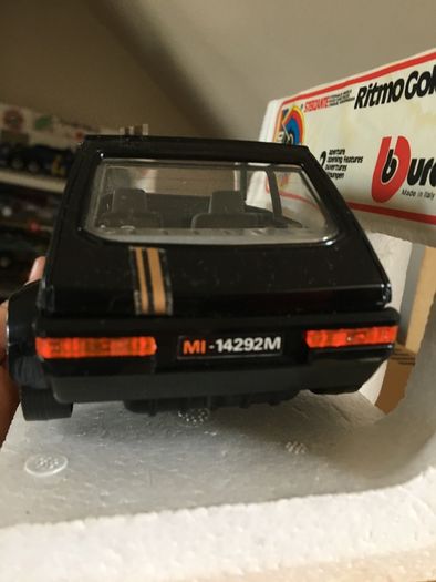 Fiat Ritmo Gold Black Scale 1/24 Rare Burago Year 1984
