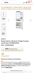 Bosch Series 4 Integrated Fridge and Freezer(perfect condition)