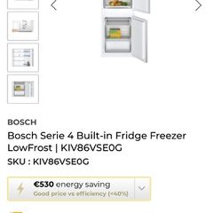 Bosch Series 4 Integrated Fridge and Freezer(perfect condition)