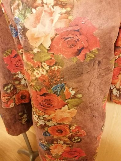 Women's Dress Floral Suede REDUCED SIZE 14