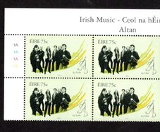 2006 Ireland Irish Music Altan Plate Block 1A1A1A1A Commemorative Stamp Mint Never Hinged (MNH)