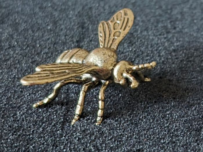 3 brass bees. Solid brass.