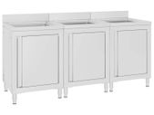 Commercial Kitchen Sink Cabinets 3 pcs Stainless Steel