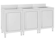 main image for ad Commercial Kitchen Sink Cabinets 3 pcs Stainless Steel