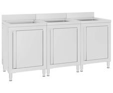 Commercial Kitchen Sink Cabinets 3 pcs Stainless Steel